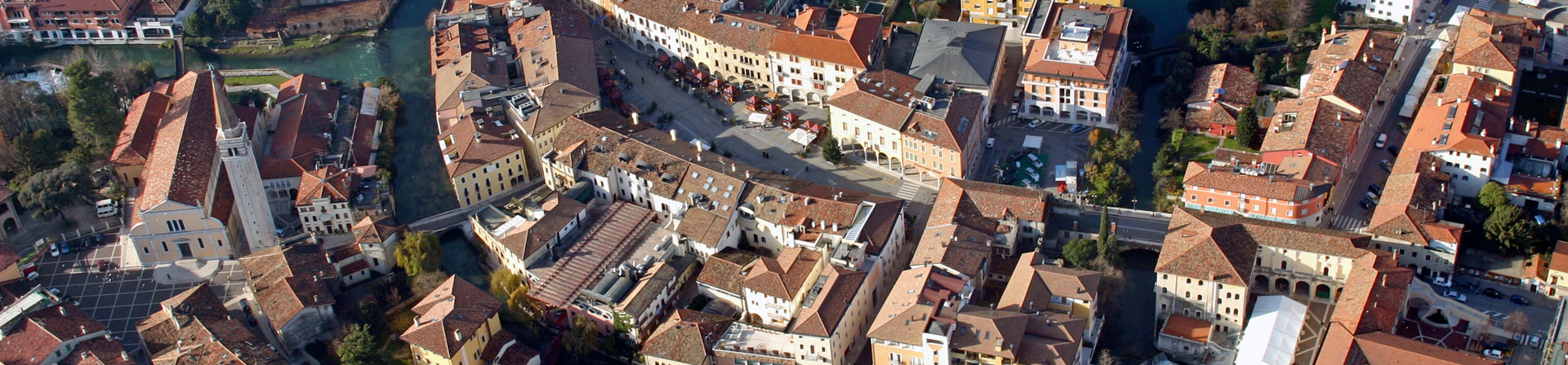 panorama dall'alto di Sacile